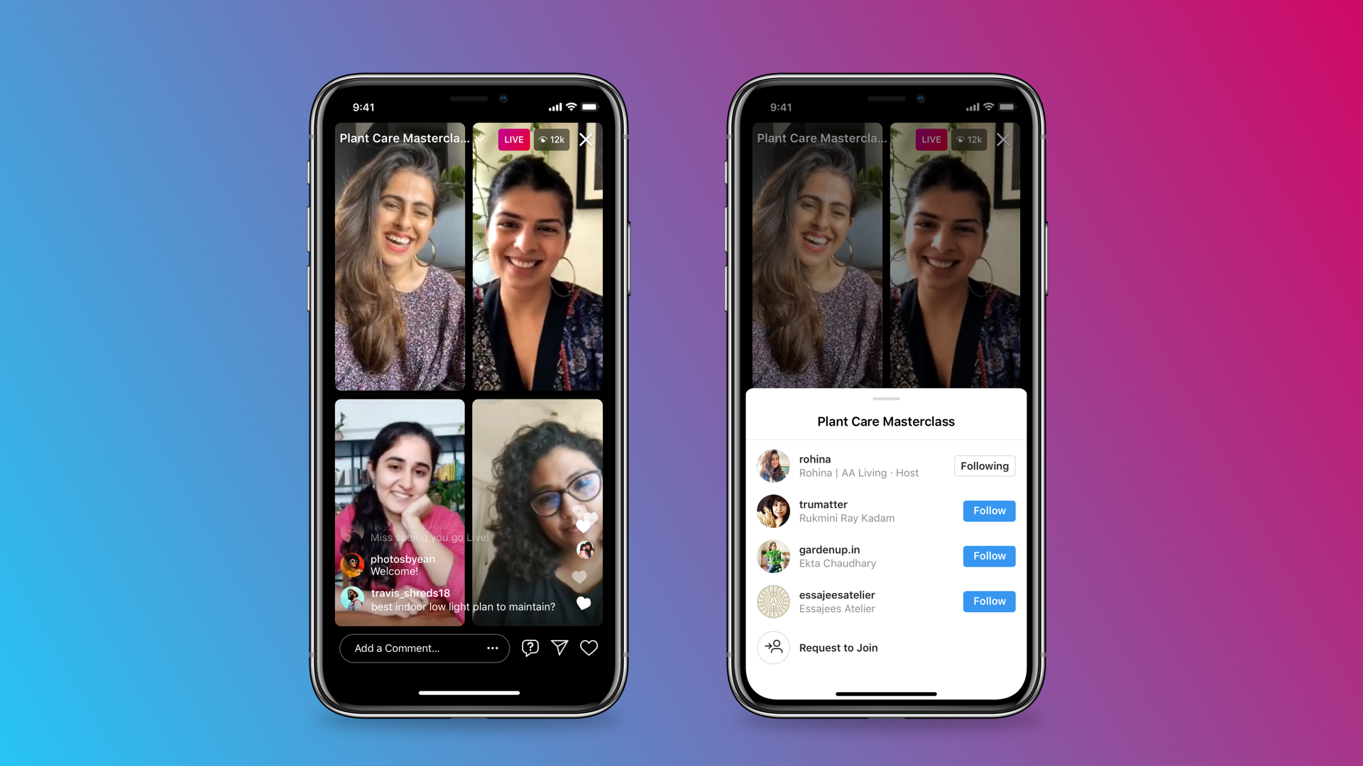 Instagram se actualiza: Transmisiones en vivo con 4 personas.